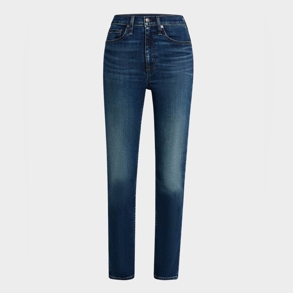 NEW w/o Tags Rag & Bone Wren High-Rise Slim Straight Jean Raw Hem Size 26 - Picture 3 of 16